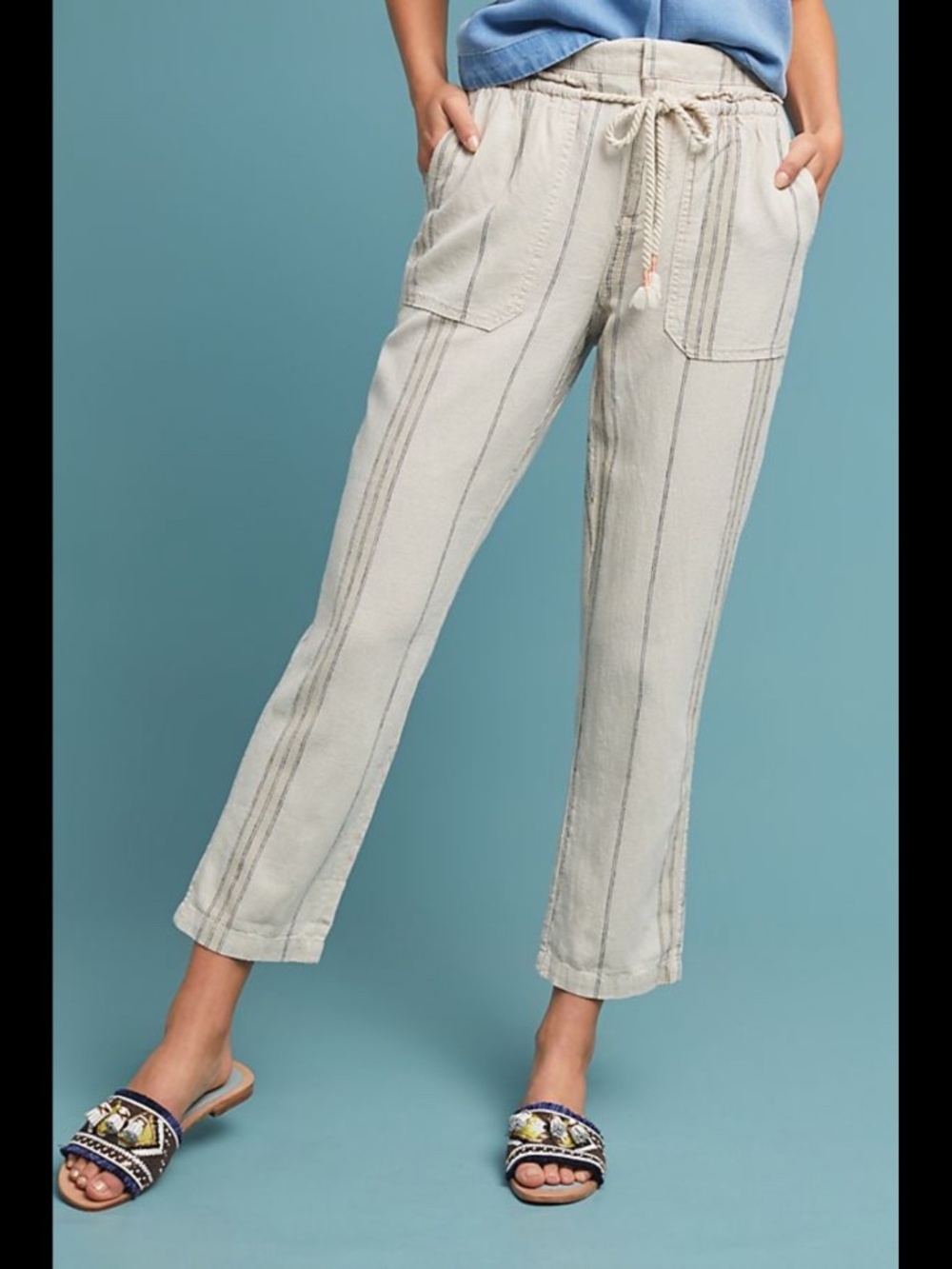 Anthropologie Seashore Striped Pants